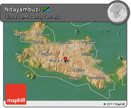 Satellite 3D Map of Ndayambuzi