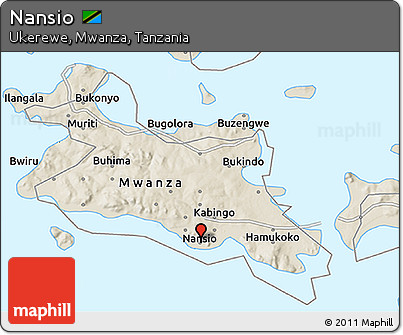 Shaded Relief 3D Map of Nansio