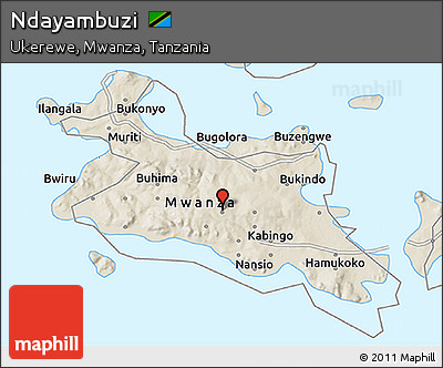 Shaded Relief 3D Map of Ndayambuzi