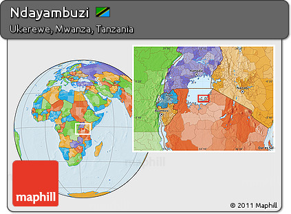 Political Location Map of Ndayambuzi