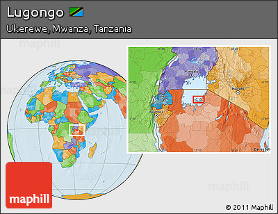 Political Location Map of Lugongo