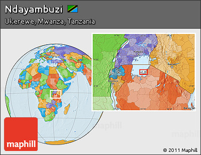 Political Location Map of Ndayambuzi