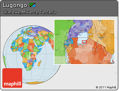 Political Location Map of Lugongo