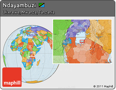 Political Location Map of Ndayambuzi