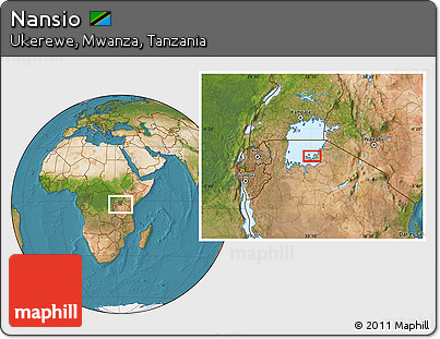 Satellite Location Map of Nansio