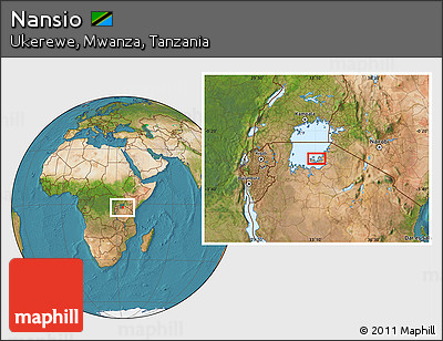 Satellite Location Map of Nansio