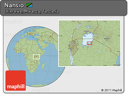 Savanna Style Location Map of Nansio