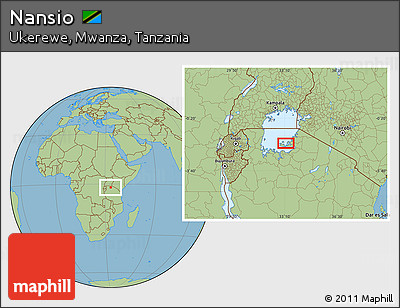 Savanna Style Location Map of Nansio