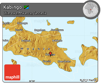 Physical Map of Kabingo
