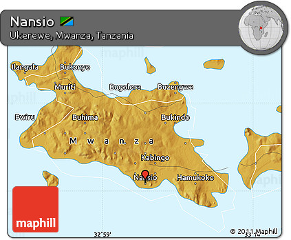 Physical Map of Nansio