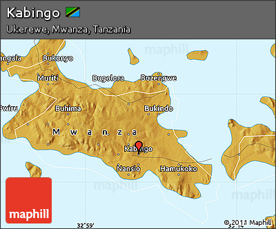 Physical Map of Kabingo