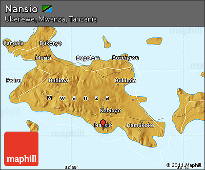 Physical Map of Nansio