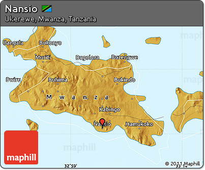 Physical Map of Nansio