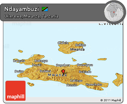 Physical Panoramic Map of Ndayambuzi