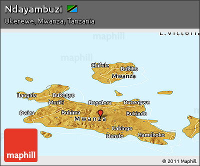 Physical Panoramic Map of Ndayambuzi