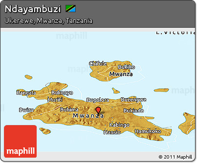 Physical Panoramic Map of Ndayambuzi