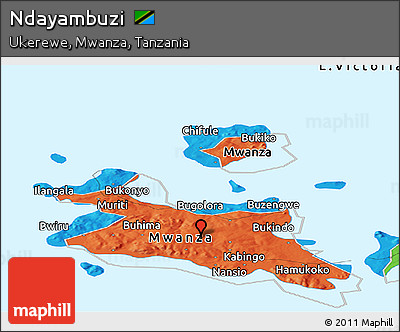 Political Panoramic Map of Ndayambuzi