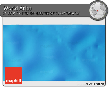 Physical 3D Map of the Area around 1° 55' 32" S, 33° 4' 30" W