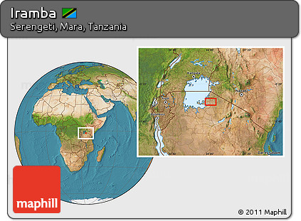 Satellite Location Map of Iramba