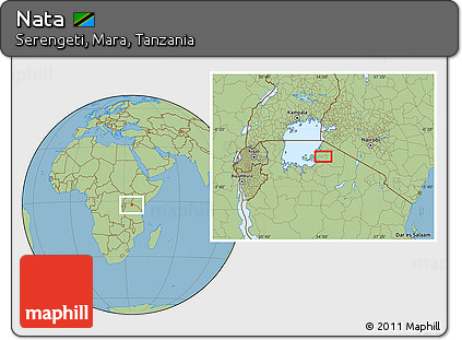Savanna Style Location Map of Nata