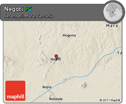 Shaded Relief 3D Map of Negoti