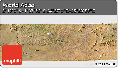 Satellite Panoramic Map of the Area around 1° 55' 32" S, 34° 55' 29" E