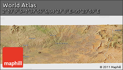 Satellite Panoramic Map of the Area around 1° 55' 32" S, 34° 55' 29" E
