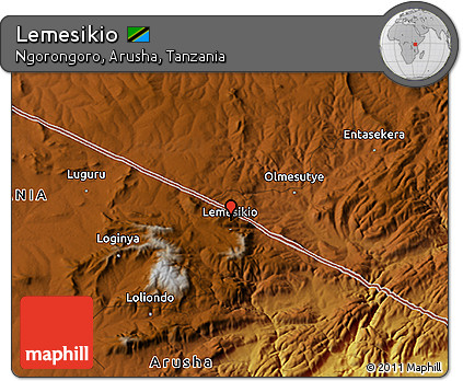 Physical 3D Map of Lemesikio