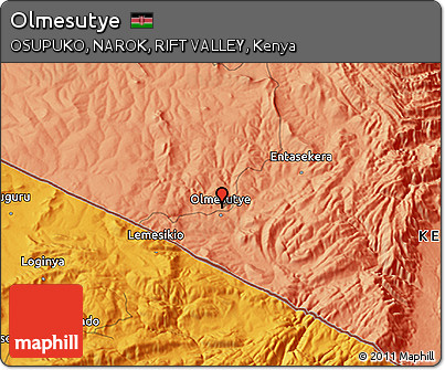 Political 3D Map of Olmesutye