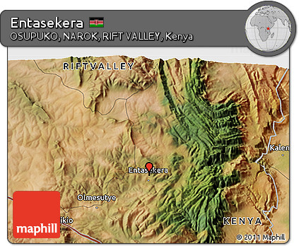Satellite 3D Map of Entasekera