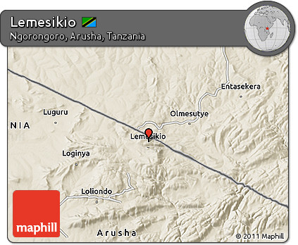Shaded Relief 3D Map of Lemesikio