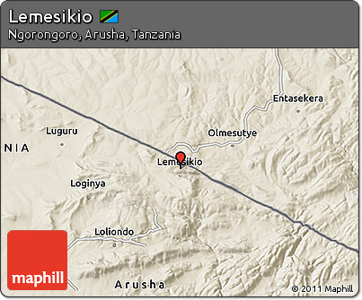 Shaded Relief 3D Map of Lemesikio