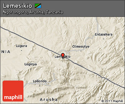 Shaded Relief 3D Map of Lemesikio