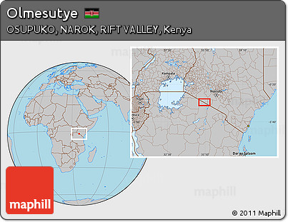 Gray Location Map of Olmesutye