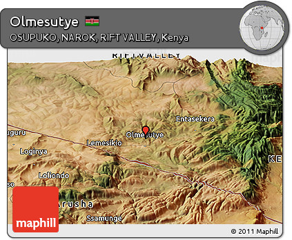 Satellite Panoramic Map of Olmesutye