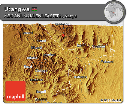 Physical 3D Map of Utangwa