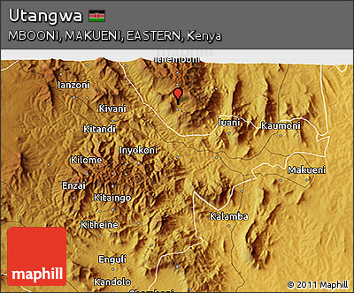 Physical 3D Map of Utangwa