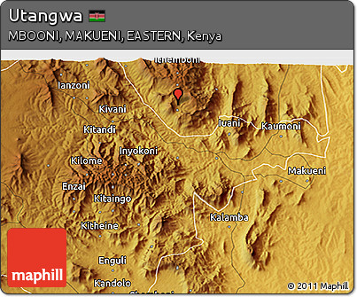 Physical 3D Map of Utangwa