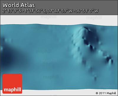 Satellite 3D Map of the Area around 1° 55' 32" S, 37° 19' 30" W
