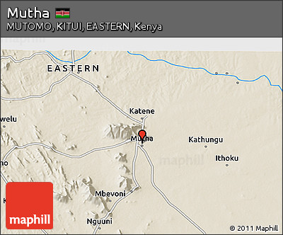 Shaded Relief 3D Map of Mutha