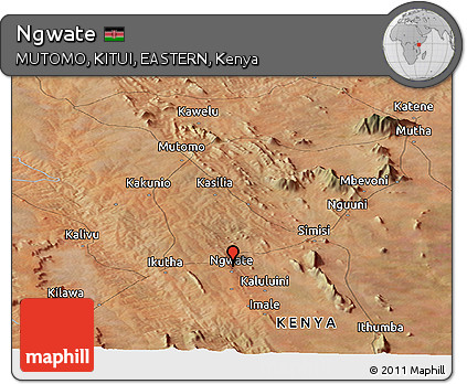 Satellite Panoramic Map of Ngwate