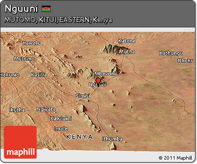 Satellite Panoramic Map of Nguuni