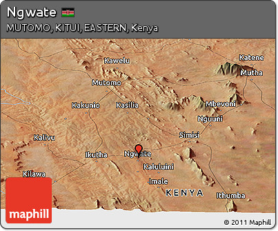 Satellite Panoramic Map of Ngwate