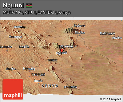 Satellite Panoramic Map of Nguuni