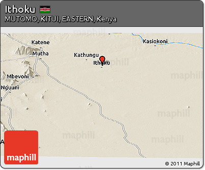 Shaded Relief Panoramic Map of Ithoku