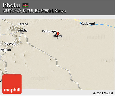 Shaded Relief Panoramic Map of Ithoku