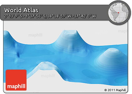 Political Panoramic Map of the Area around 1° 55' 32" S, 38° 10' 29" W
