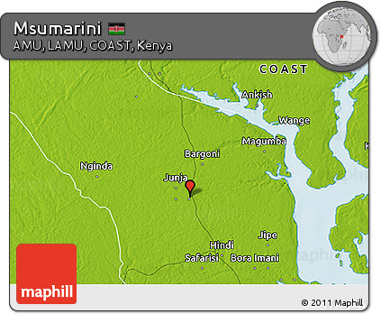 Physical 3D Map of Msumarini