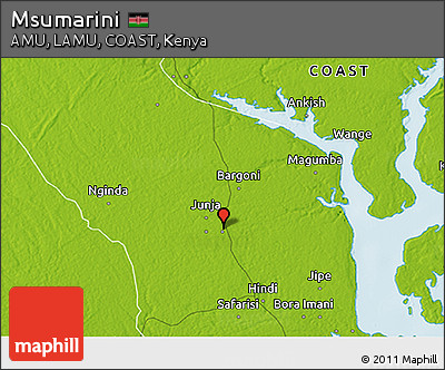 Physical 3D Map of Msumarini