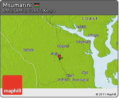 Physical 3D Map of Msumarini